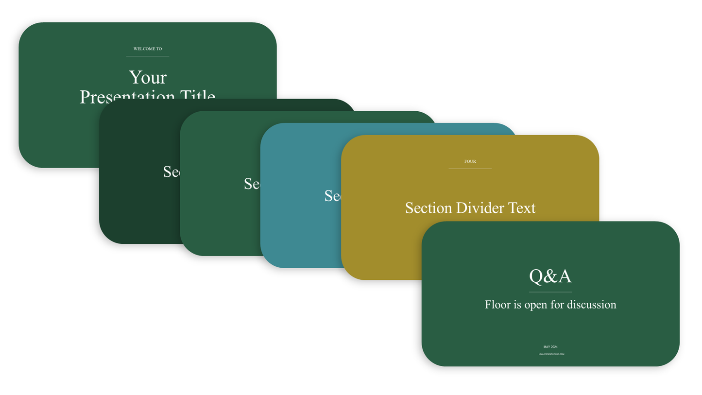 Simple Title, divider, and end Slides for PowerPoint Presentation