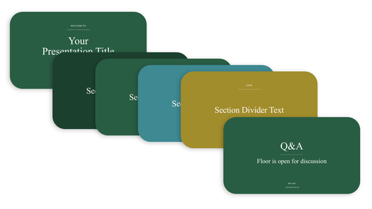 Simple Title, divider, and end Slides for PowerPoint Presentation