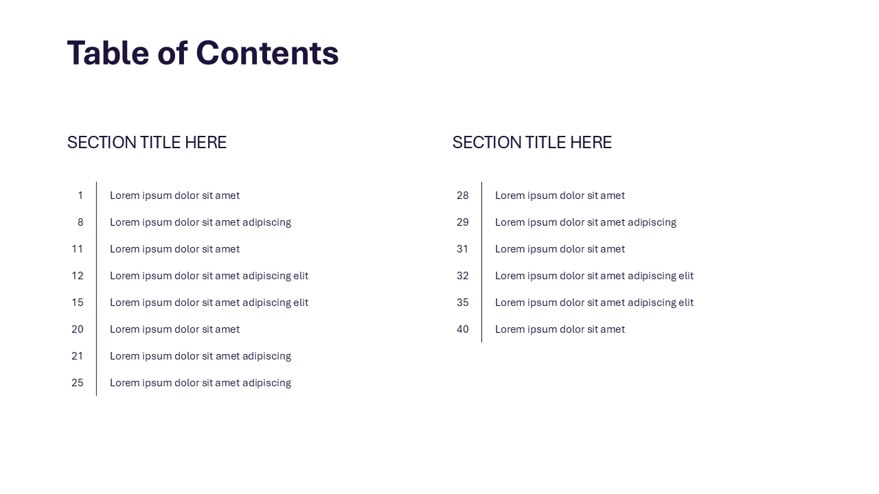 Content Page PowerPoint