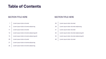 Content Page PowerPoint