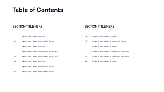 Content Page PowerPoint