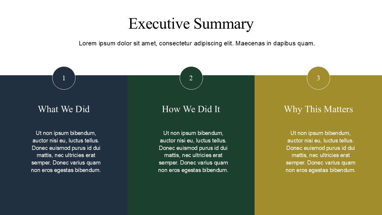 Executive Summary Ribbon Simple Executive Summary