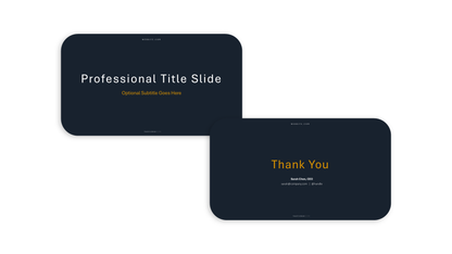 Simple black title and end slides for PowerPoint