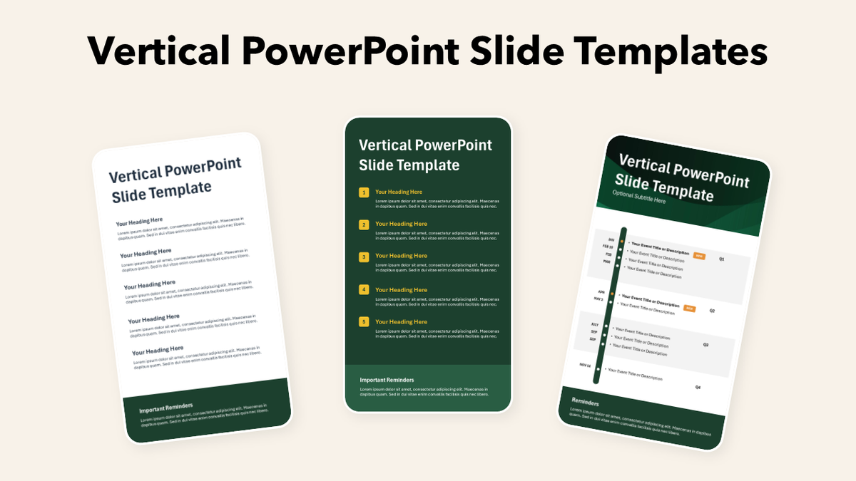 Vertical PowerPoint Slide Templates