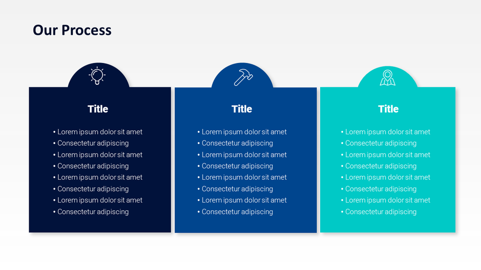 Three Column Presentation Template | PowerPoint or Google Slides