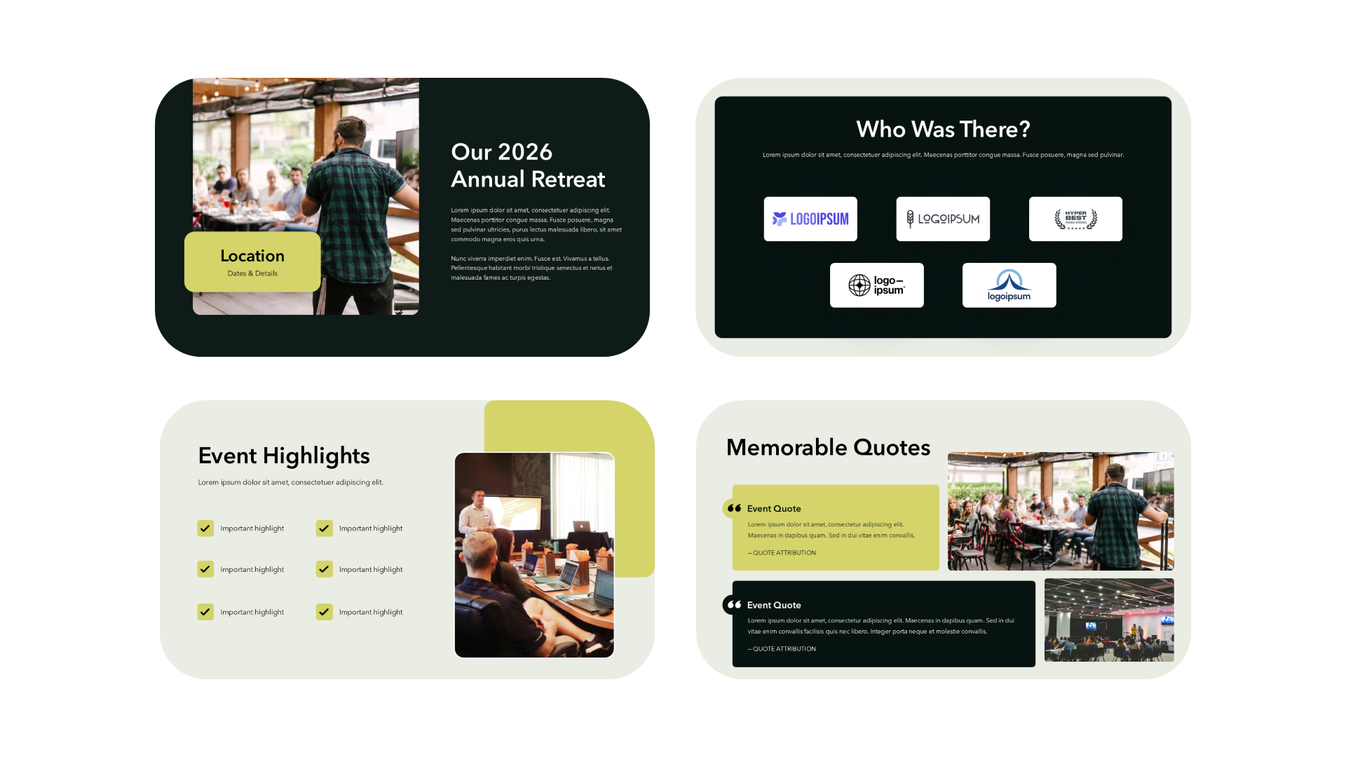 Event Recap Slides | PowerPoint | Google Slides