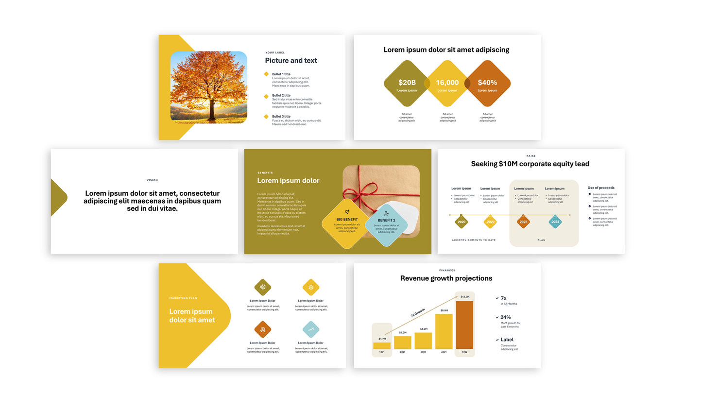 Fall Colors Pitch Deck Template