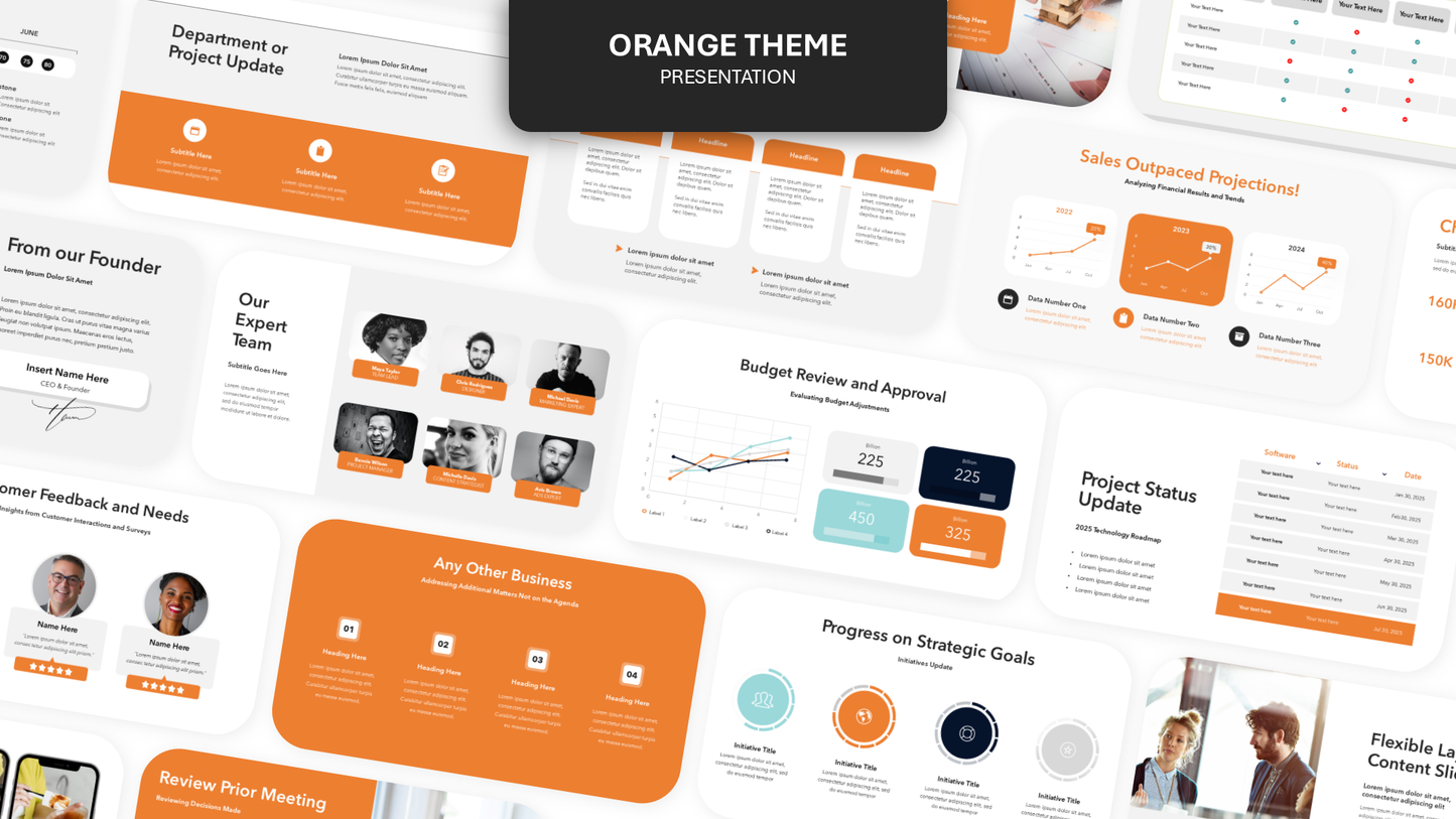 Orange and Black PPT Template 