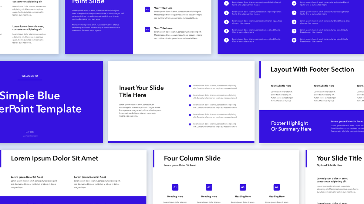Powerpoint Blue Design Simple Simple Blue PowerPoint Template