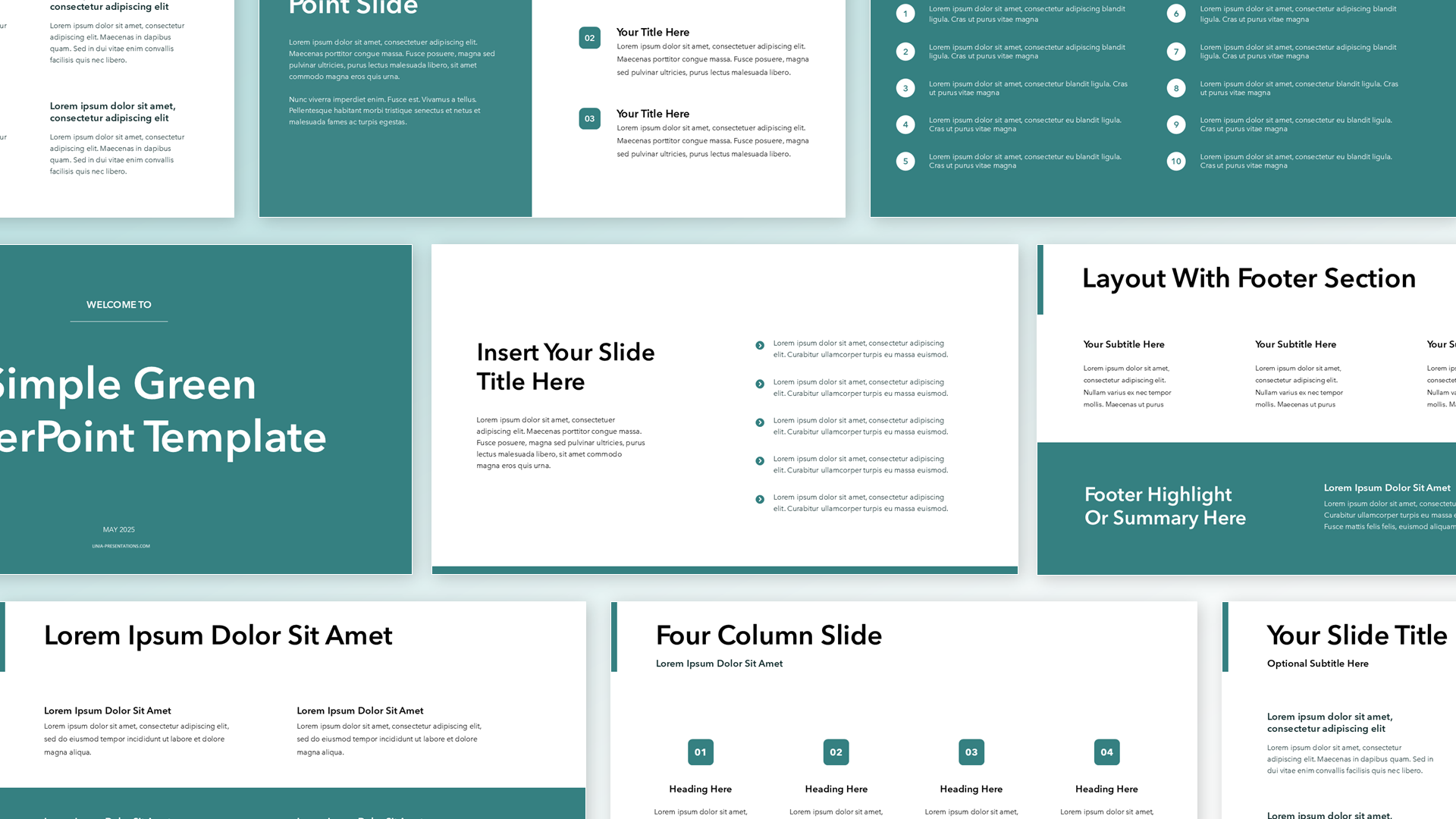 Simple Green PowerPoint Template