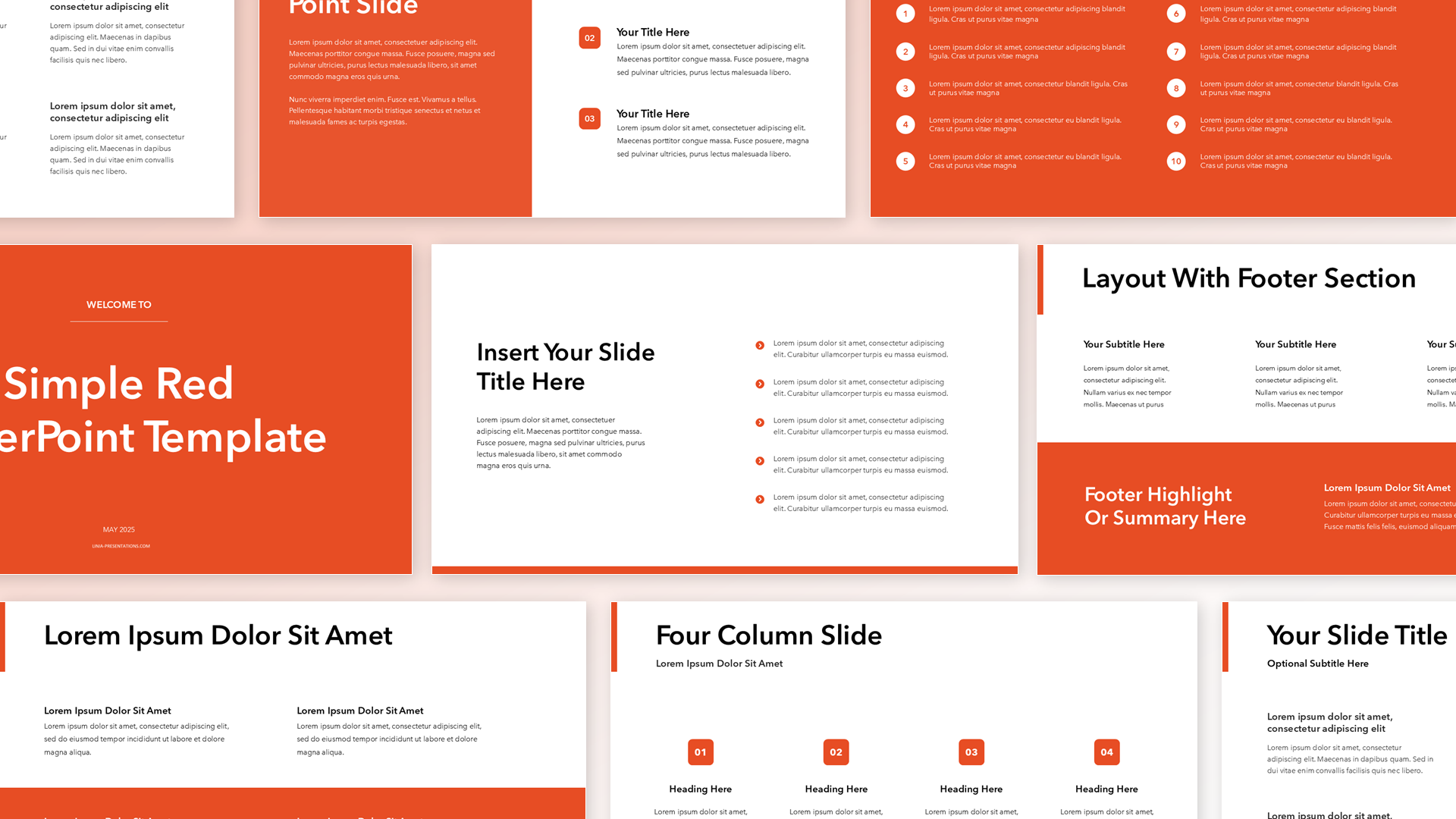 Simple Red PowerPoint Template