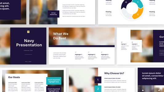 Navy Blue PowerPoint Template