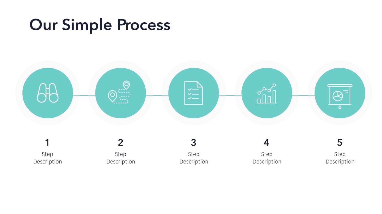 Our Simple Process Slide Template