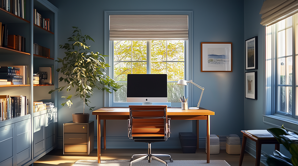 Blue Office Background for Virtual Meetings