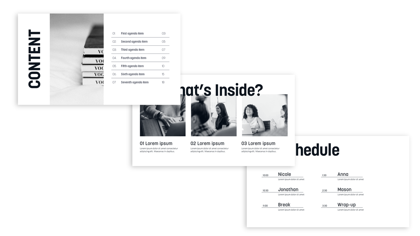 Agenda Slides Pack | Bold