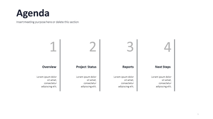 Short Agenda Slide Template