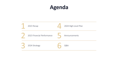 Minimal Agenda Slide PPT