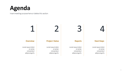 Short Agenda Slide Template