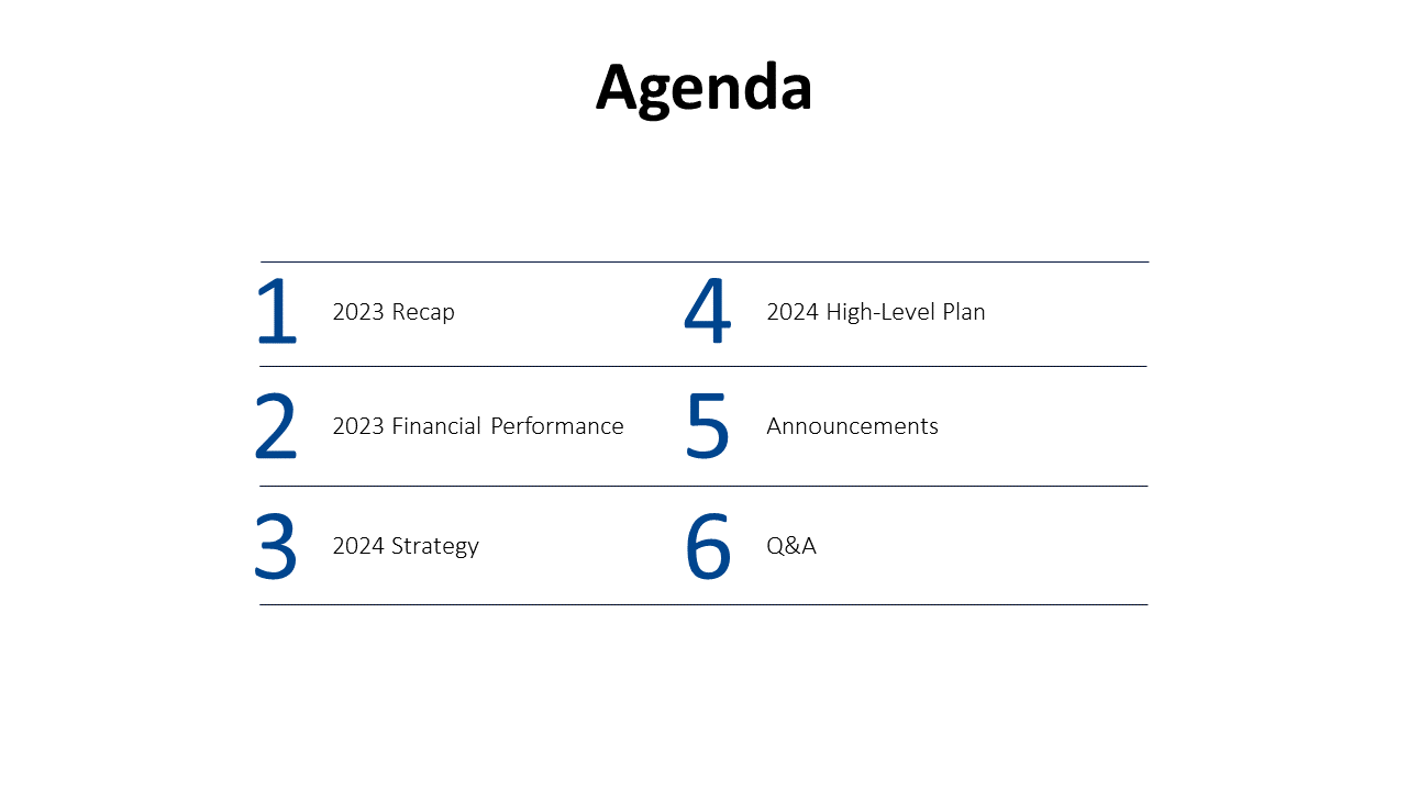 Minimal Agenda Slide PPT