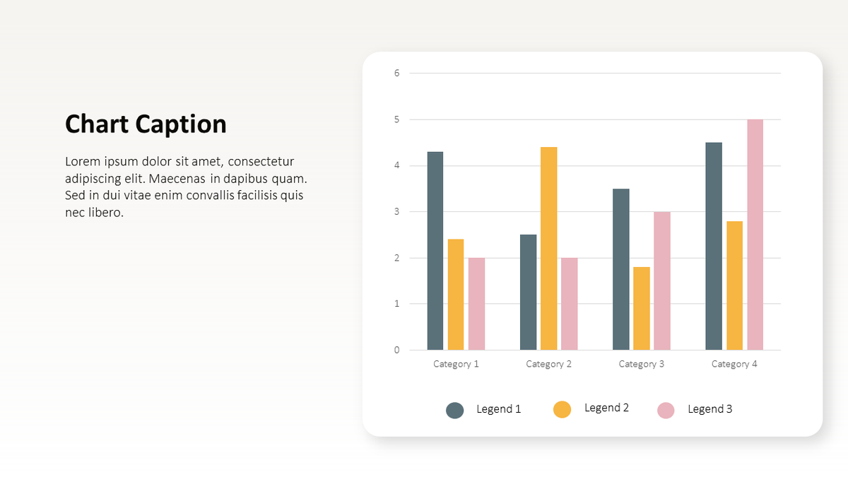 Chart Caption Example Chart and Caption Slide | PPT Template