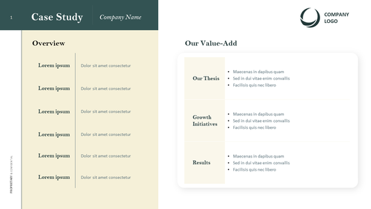 Company Case Study Slide