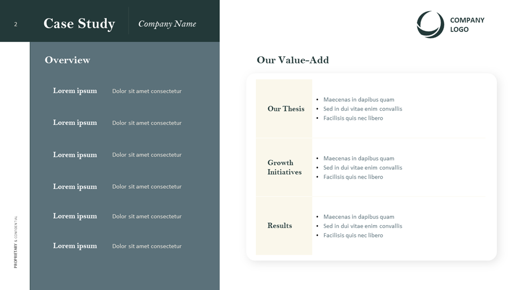 Example Case Stude Slide Company Case Study Slide | PowerPoint | Google Slides