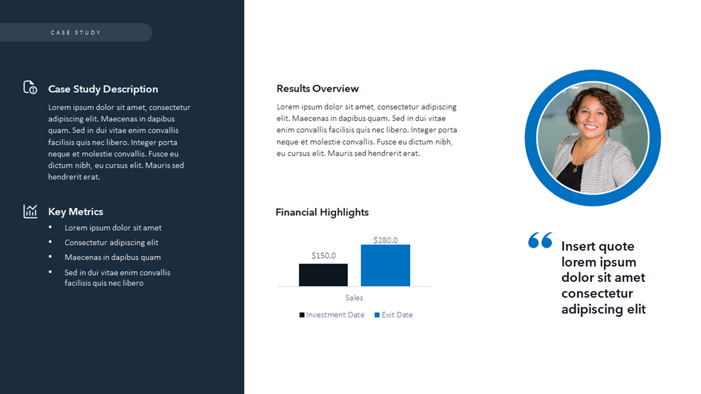 Case Study Slide Template - PowerPoint or Google Slides