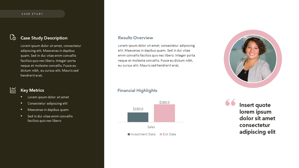 Case Study Slide Template - PowerPoint or Google Slides