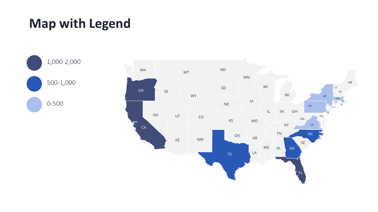 Editable US Map PowerPoint And Google Slides EditableUSMapSlideTemplate2