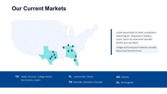 Editable US Map for PowerPoint