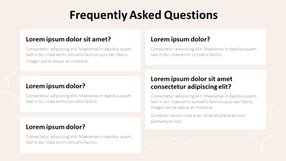 FAQs slide template