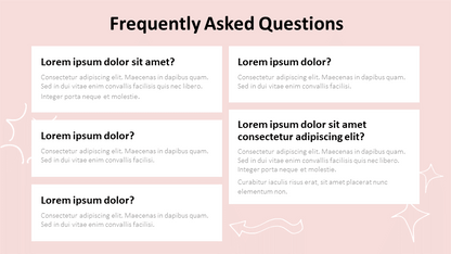 FAQs slide template