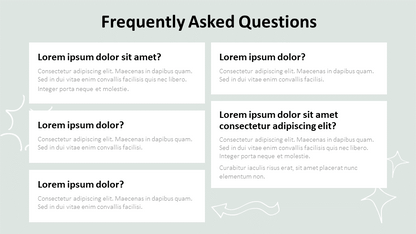 FAQs slide template