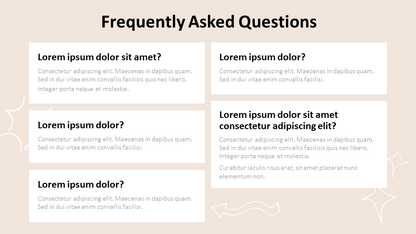 FAQs slide template