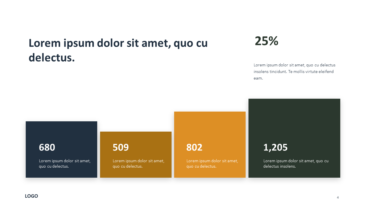 Four Columns Slide Template