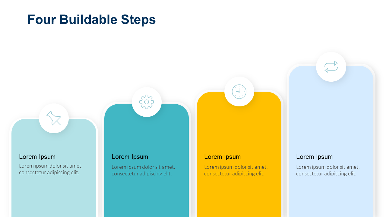 Four Step Process Slide Template | PowerPoint and Google Slides