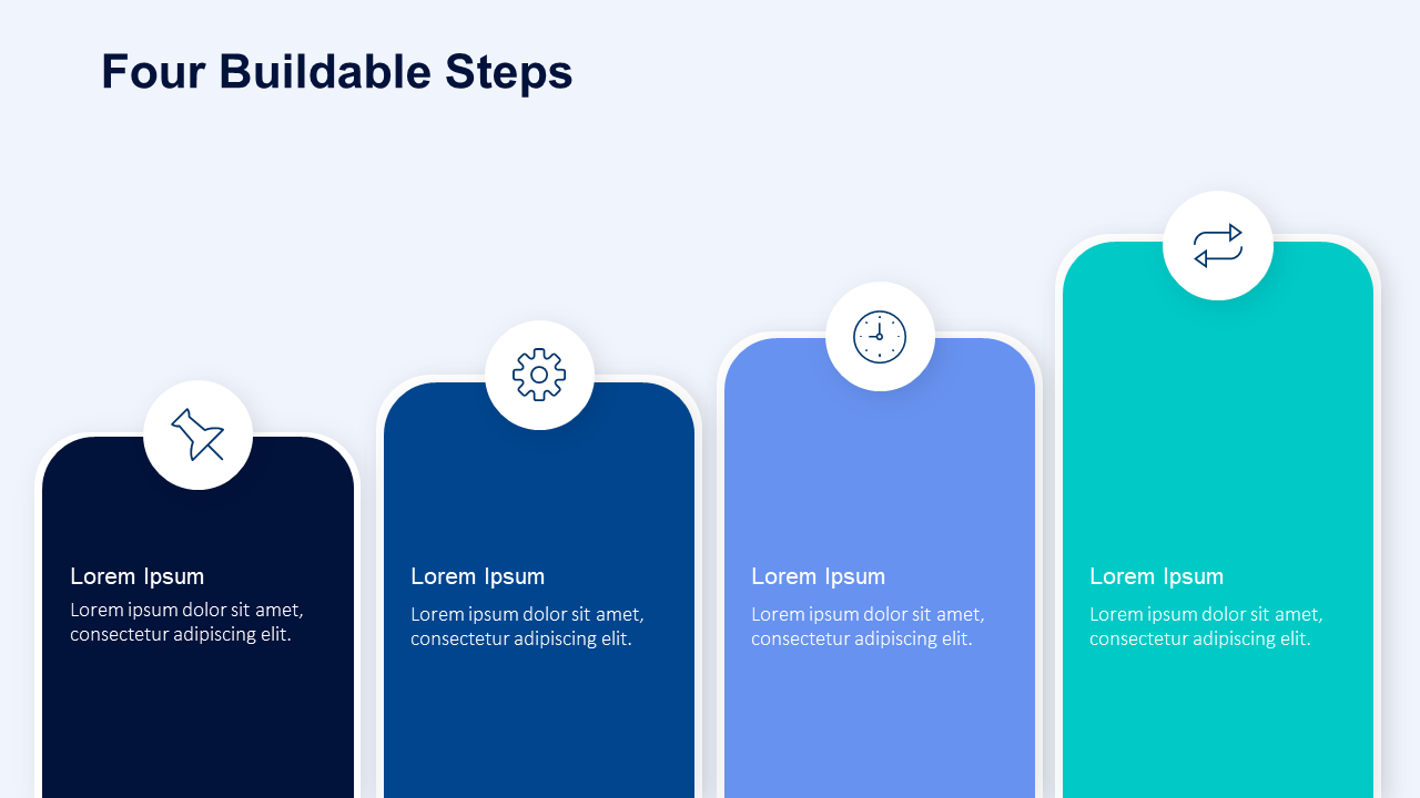 Four Step Process Slide Template