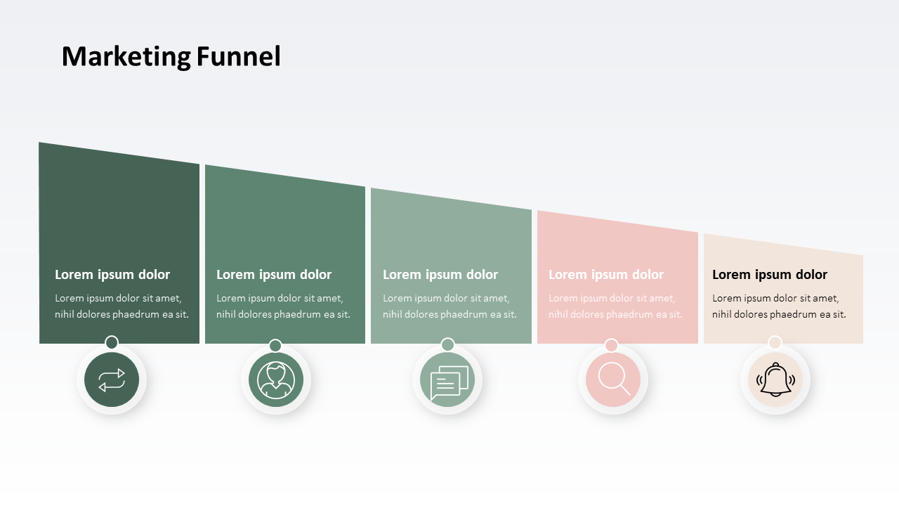 Marketing funnel slide template