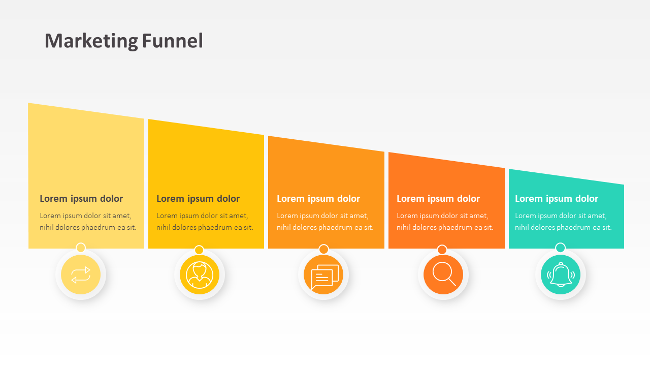 Marketing funnel slide template