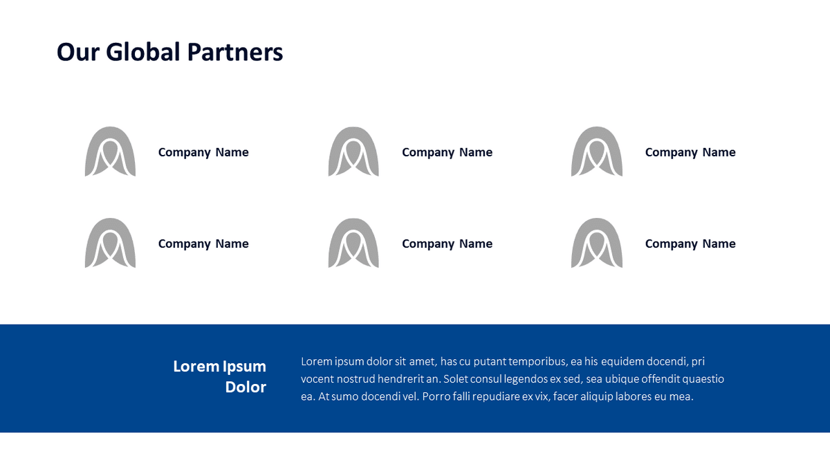 Powerpoint Graphics Partners Our Global Partners Slide | PowerPoint | Google Slides