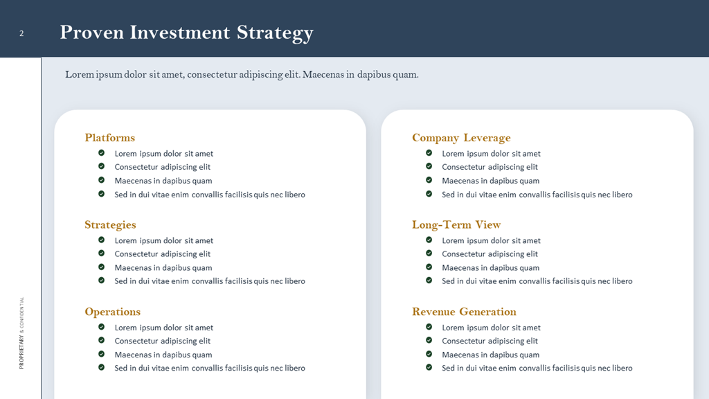 Our Investment Strategy