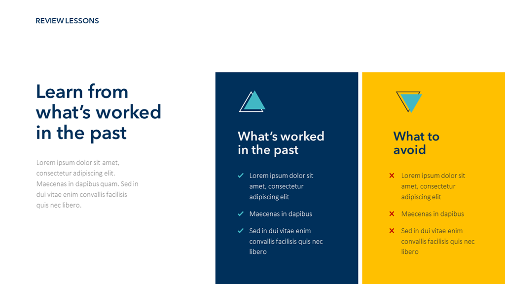 Quick Lesson Slide Lessons Learned Slide Template | PowerPoint or Google Slides