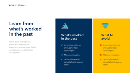 Lessons learned slide template