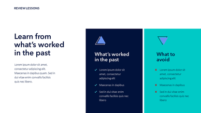 Lessons learned slide template