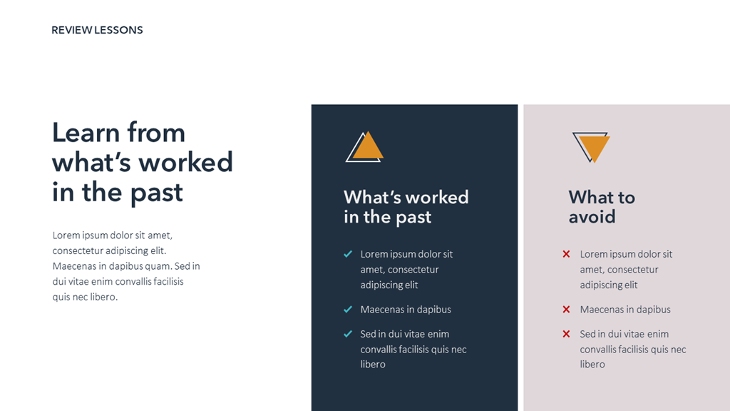 Lesson Slide Format Lessons Learned Slide Template | PowerPoint or Google Slides