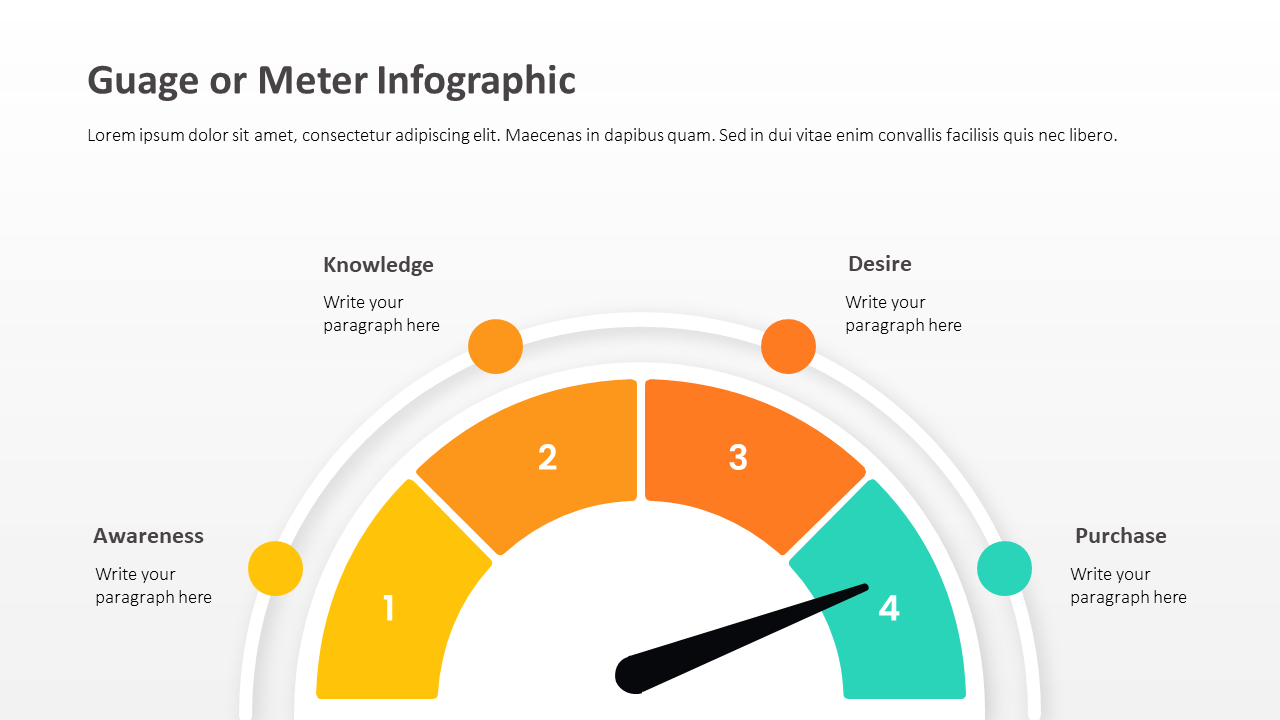 Success Gauge PPT Slide Infographic