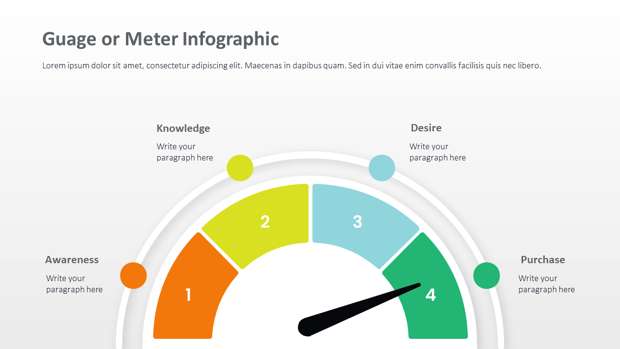 Success Gauge PPT Slide Infographic