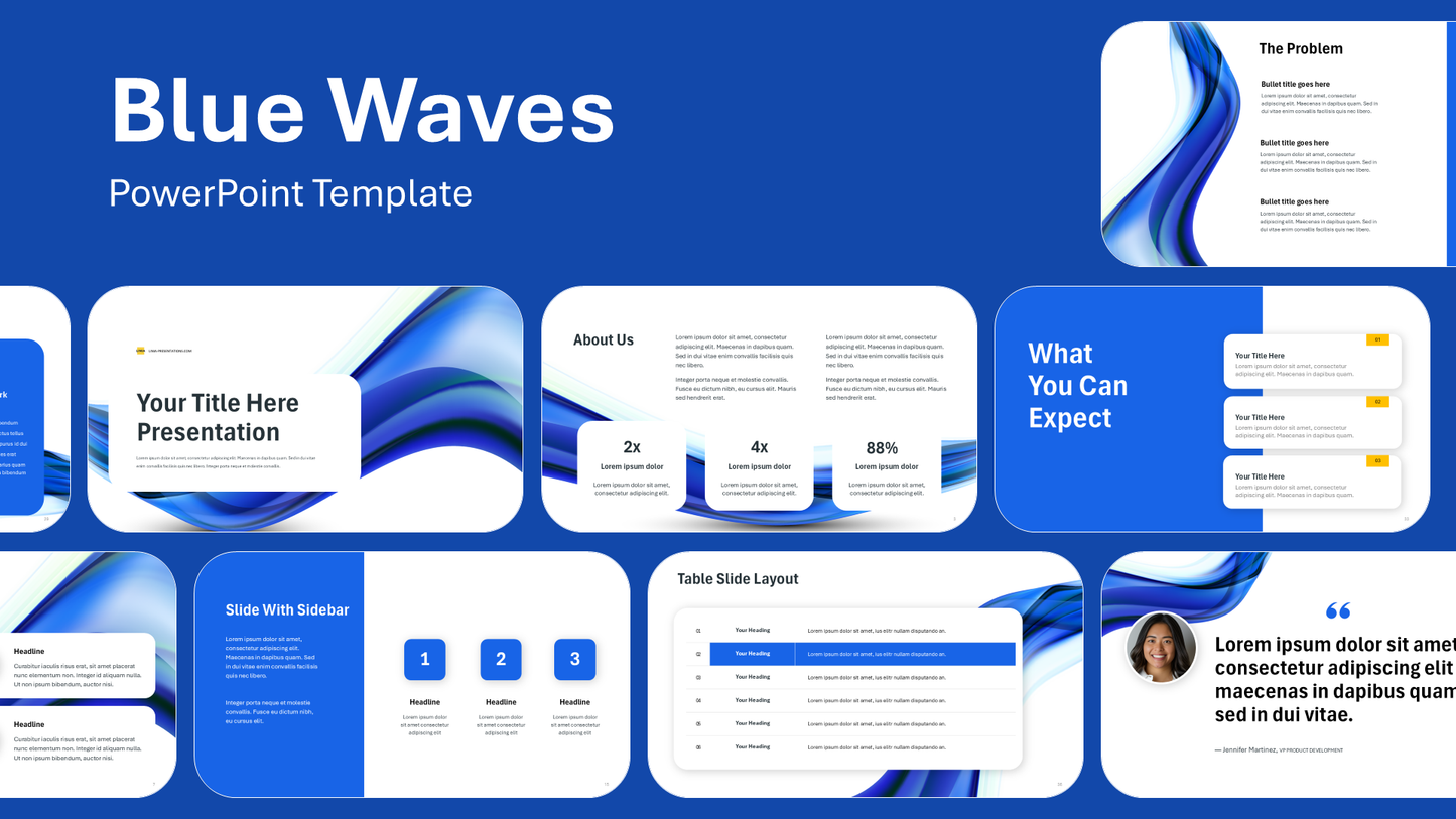 Blue Wave PowerPoint Template