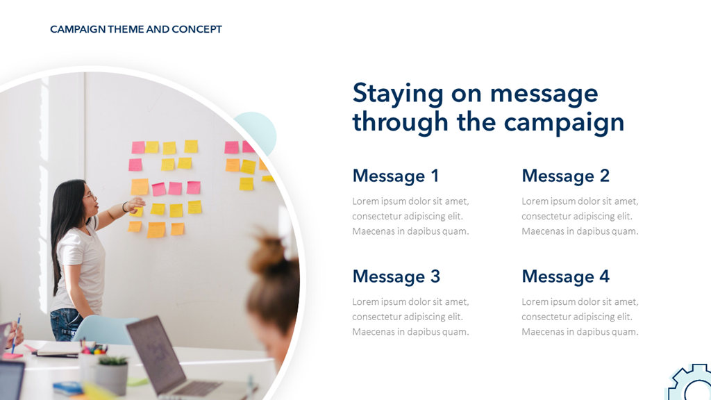 Message Slide Example Marketing Message Slide | PPT | Google Slides
