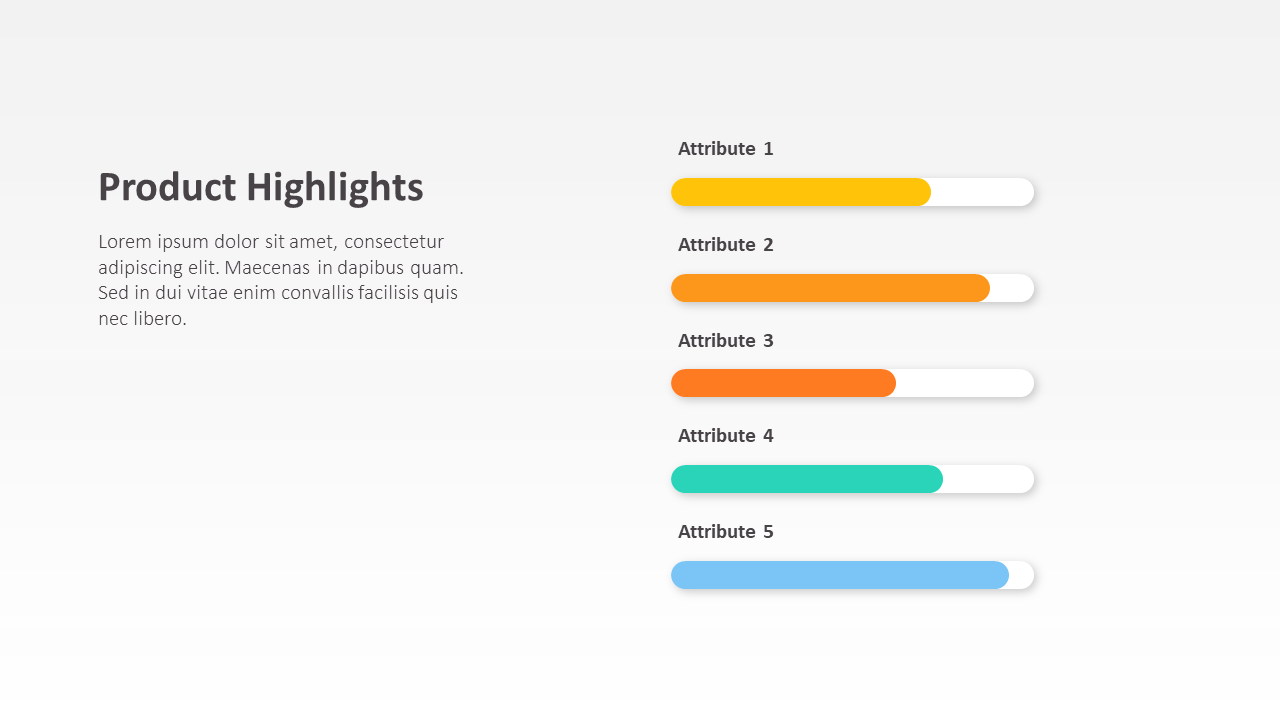 Product Attributes Slide Template